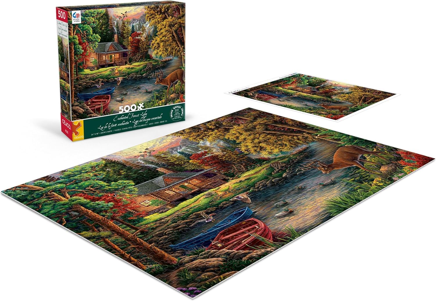 Amazon.com: Ceaco - Enchanted Forest Lake - 500 Piece Jigsaw